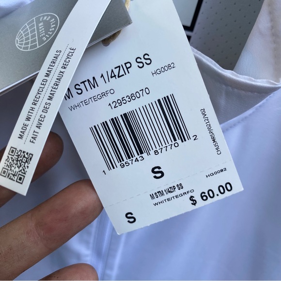 Adidas Mens Golf Windbreaker Short Sleeve Pullover Jacket Stadium Quarter Zip - Picture 7 of 16